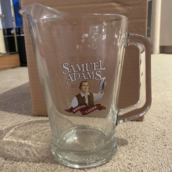 Samuel Adams Brewer Patriot Glass Beer Pitcher Boston USA Patriotic Alcohol - Picture 16 of 16